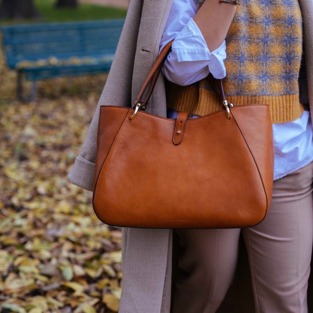 Florentine leather satchel